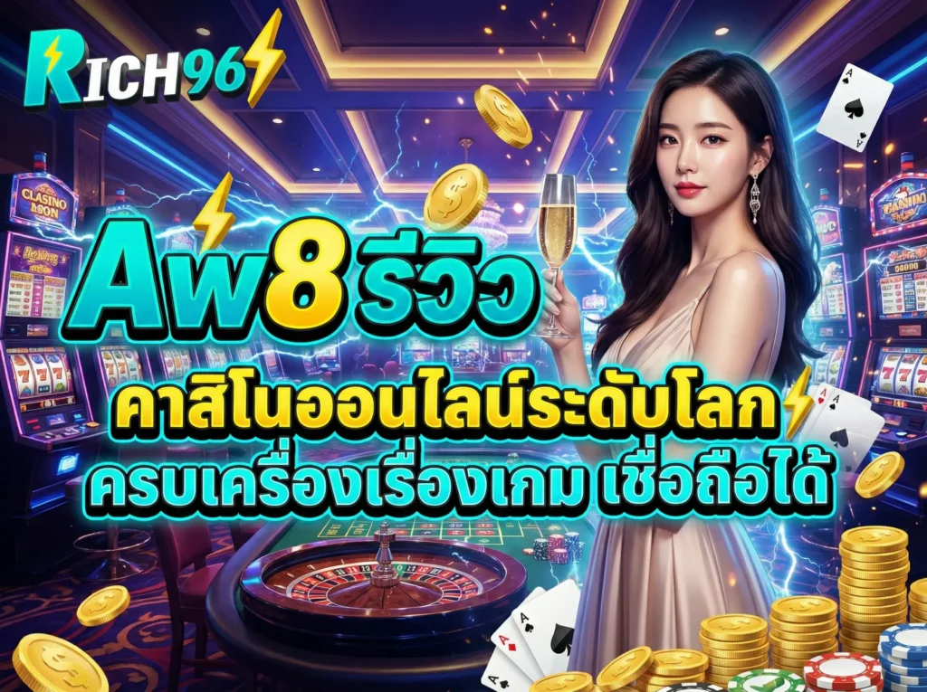 Aw8 รีวิว คาสิโนออนไลน์ระดับโลก ครบเครื่องเรื่องเกม เชื่อถือได้