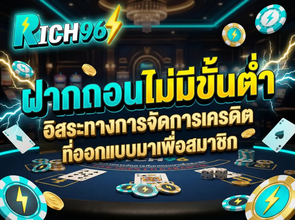 ฝากถอนไม่มีขั้นต่ำ อิสระทางการจัดการเครดิตที่ออกแบบมาเพื่อสมาชิก