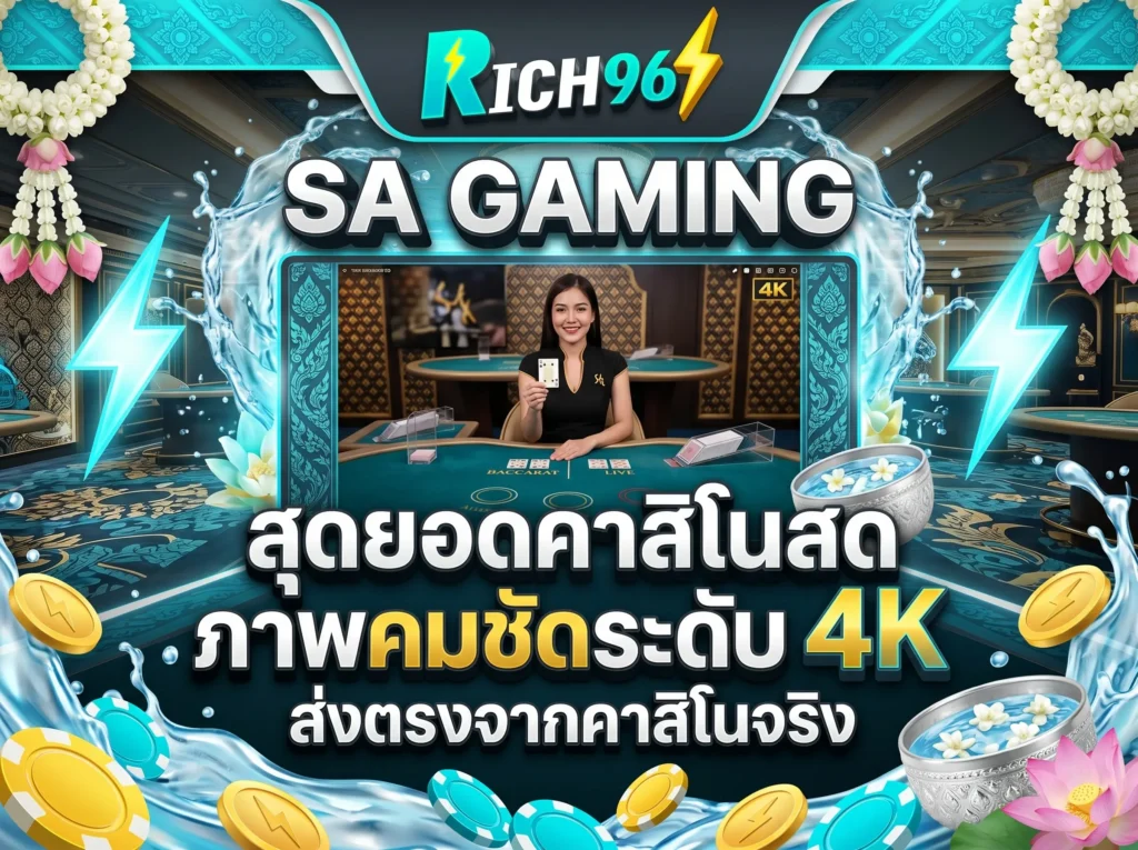 SA GAMING สุดยอดคาสิโนสด ภาพคมชัดระดับ 4K ส่งตรงจากคาสิโนจริง