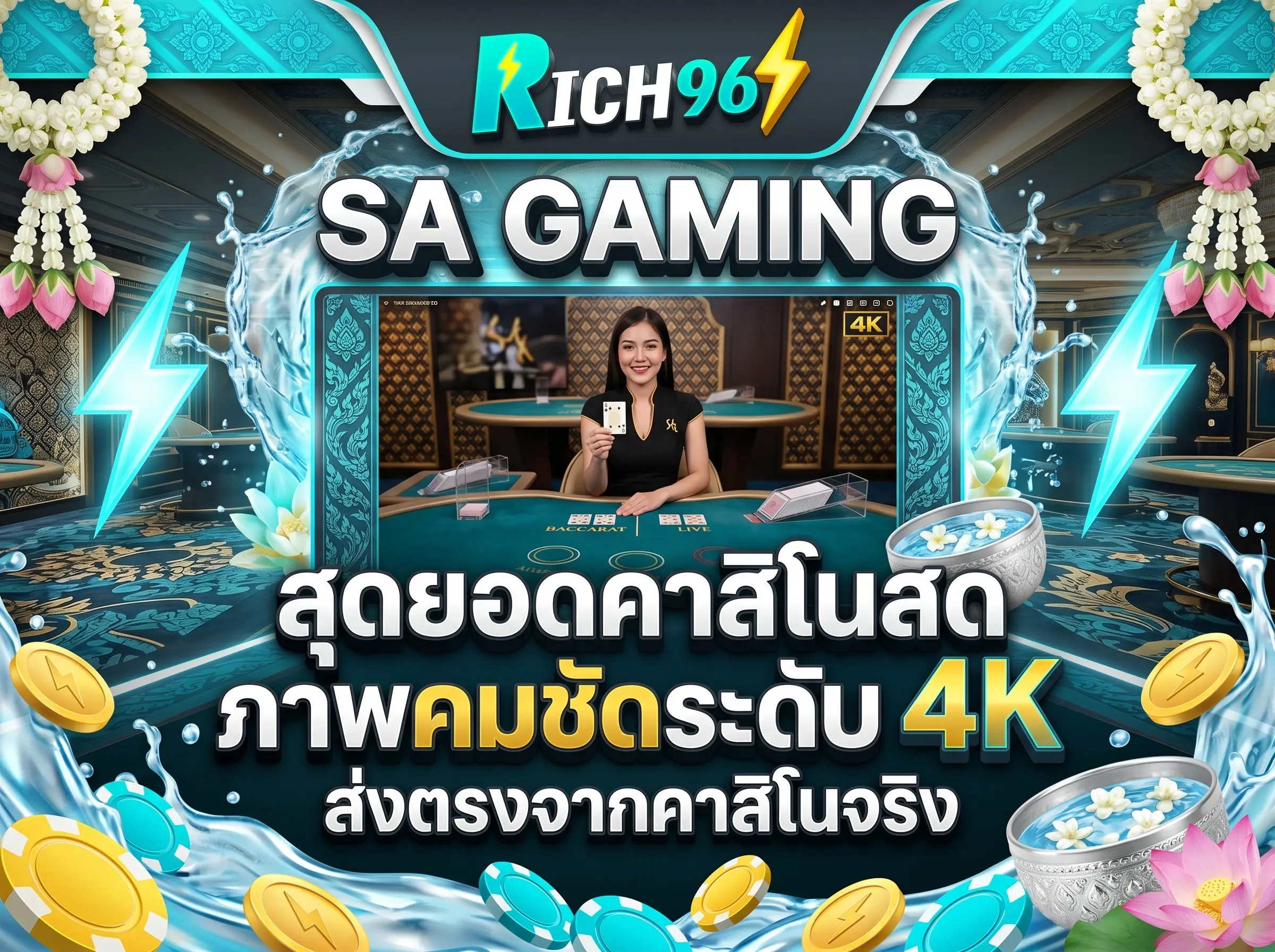 SA GAMING สุดยอดคาสิโนสด ภาพคมชัดระดับ 4K ส่งตรงจากคาสิโนจริง