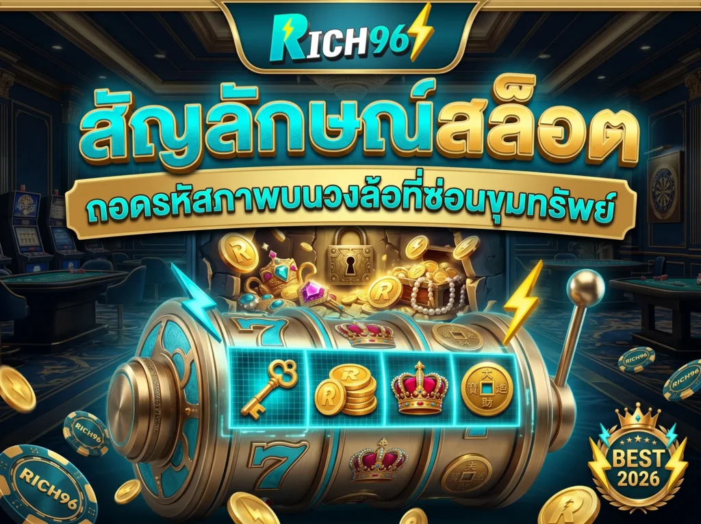 สัญลักษณ์สล็อต ถอดรหัสภาพบนวงล้อที่ซ่อนขุมทรัพย์ BEST 2026