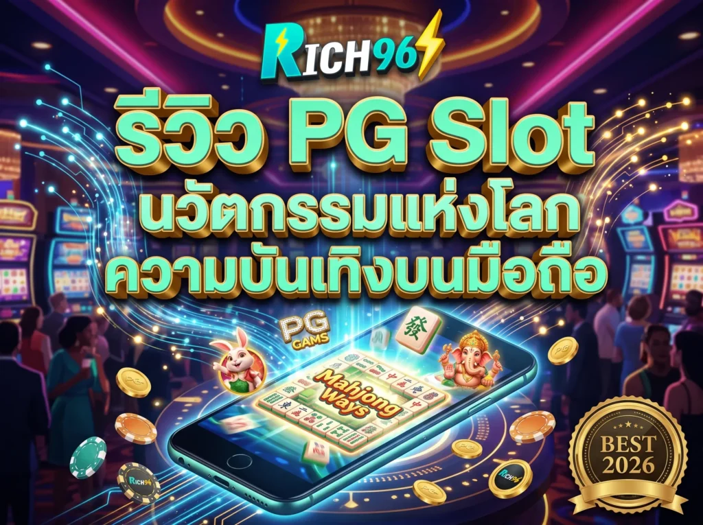 รีวิว PG Slot นวัตกรรมแห่งโลกความบันเทิงบนมือถือ BEST 2026